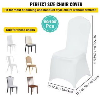 Set de 50 Fundas para Silla Blancas
