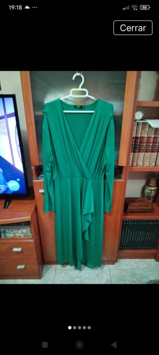Vestido Verde Bershka Talla L