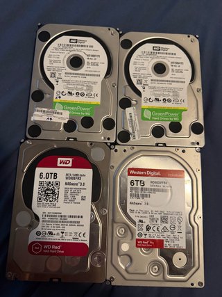 Lote de 4 Discos Duros Western Digital
