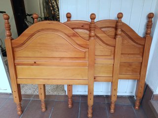 3 Cabezales de Cama de Madera