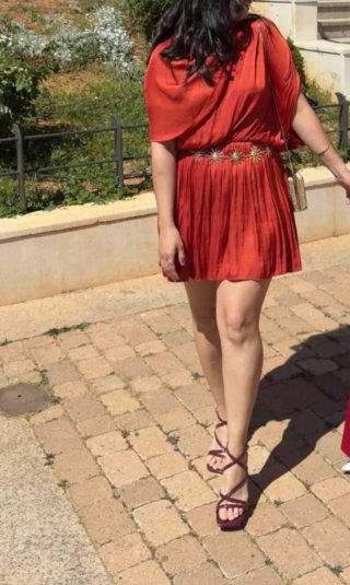 Vestido corto Zara rojo/coral