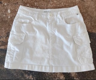Falda mini vaquera blanca Brownie Talla XS