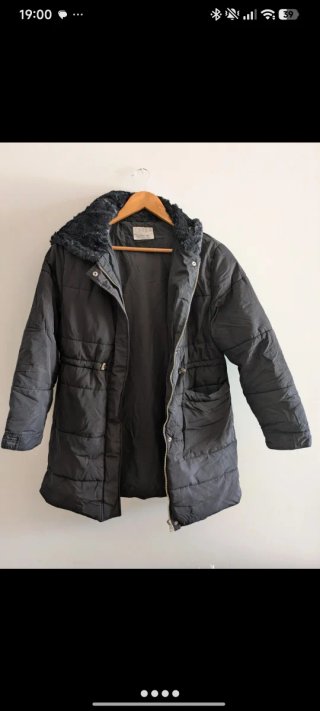 Plumífero Negro Zara Talla M
