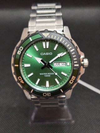 Reloj Casio MTD-125D-3AVDF Verde 100M Hombre