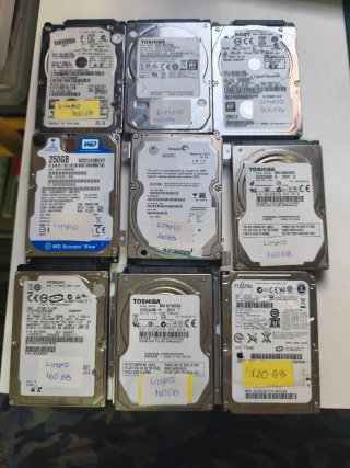 Lote de 9 Discos Duros HDD
