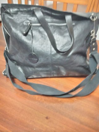 Borsa in pelle, a spalla nera