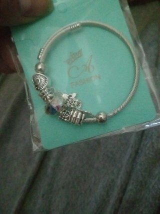 Pulsera de Acero con Abalorios