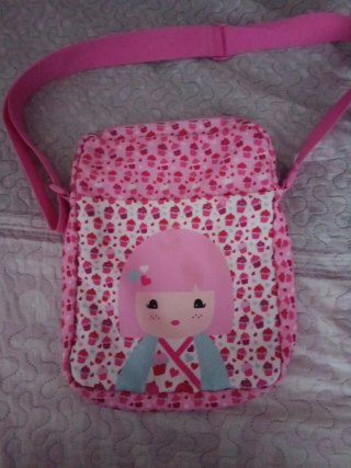 Bolso Rectangular Estampado Rosa