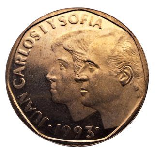 500 Pesetas 1993 PROOF rayada