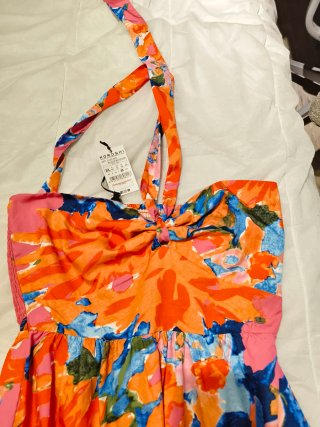 Vestido Largo Flores Koroshi Talla XL