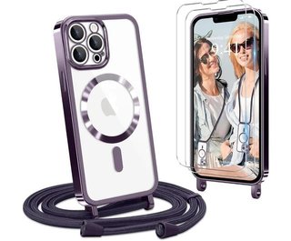 Funda iPhone 13 Pro + 2 Cristales + Bandolera