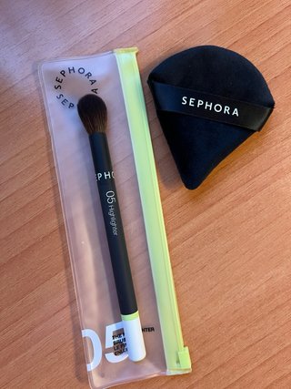 Brocha Iluminador Sephora y Borla Facial