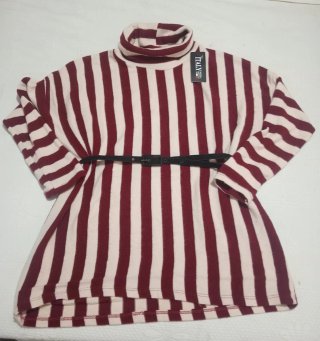 Jersey de rayas con cuello alto