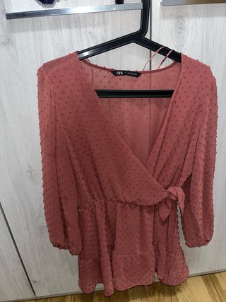 Vestido Rosa Zara Talla S