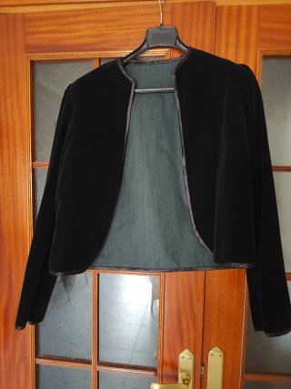 Chaqueta torera bolero terciopelo negro - Hecha a