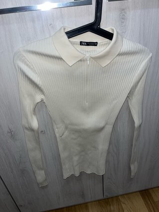 Jersey de punto con cremallera Zara