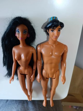 Muñecos Aladdin y Jasmine