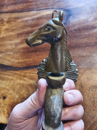 Grifo Antiguo de Bronce y Cobre - Cabeza Caballo