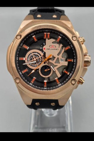 Reloj DeLorean Dorado y Negro