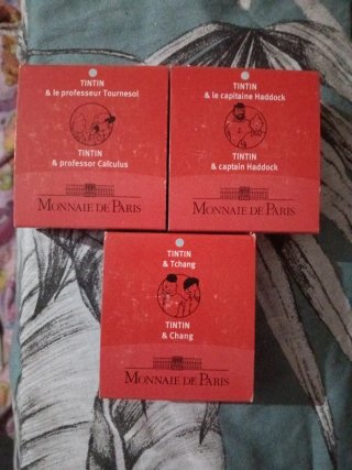 3 Monete Monnaie de Paris Tintin