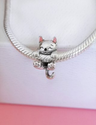 CHARM GATO COLGANTE PARA PULSERA PANDORA CON CAJA