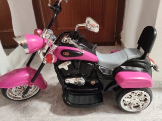 Moto Eléctrica Infantil Rosa y Negra