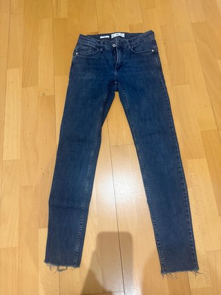 Pantalón Pitillo Mango Azul Talla S
