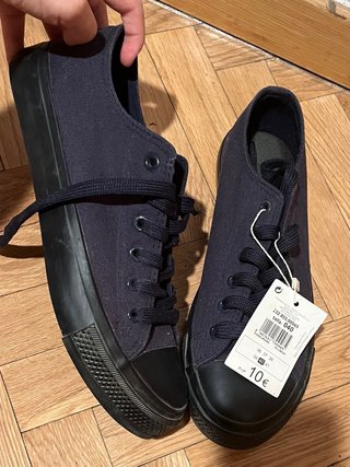 Zapatillas Planas Casual Negras Talla 40