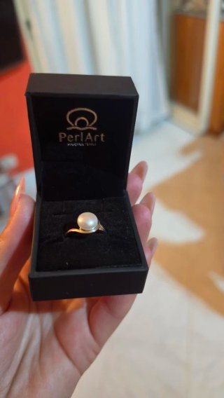 Anello con perla di Maiorca PerlArt