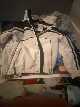 Chaqueta de Moto Blanca y Negra Talla M