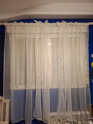 Cortinas Blancas Cortas Lisas