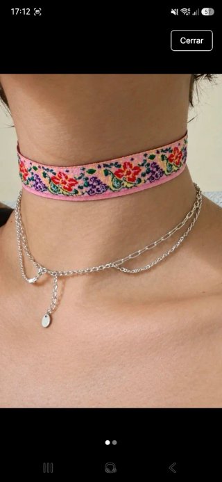 Gargantilla Choker con Flores