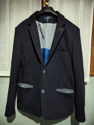 Americana Hombre Azul Marino