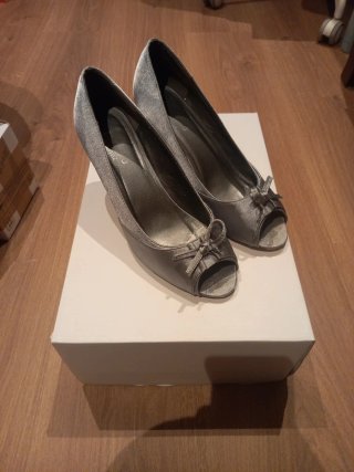 Zapatos de fiesta plateados