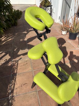 Silla vertical de Masajes con funda verde claro
