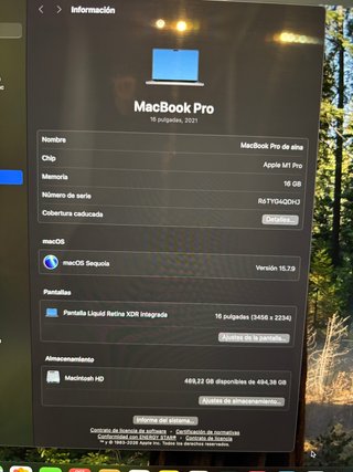 MacBook Pro 16 M1 Pro 16GB 512GB