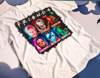 Camiseta Halloween Estampado Terror