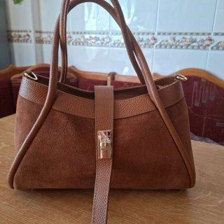 Bolso de mano marrón