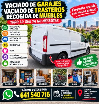 ¡VACIADO DE GARAJES, TRASTEROS Y RECOGIDA