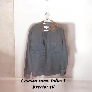Camisa Zara Negra Talla L