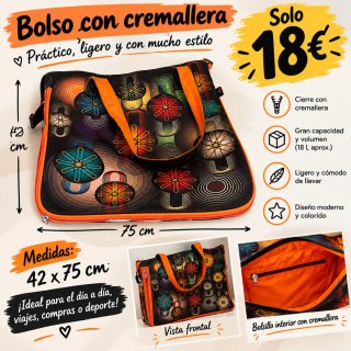 Bolso Grande Estampado 75x42 cm