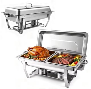 Pack 2 Calentadores de Buffet Acero Inoxidable