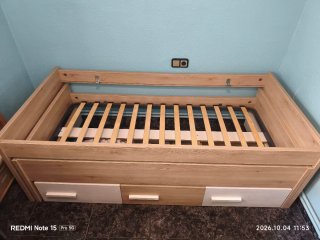 Cama doble nido Infantil con Cajones, mesa, etc...