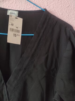 Top de gasa negro Pimkie