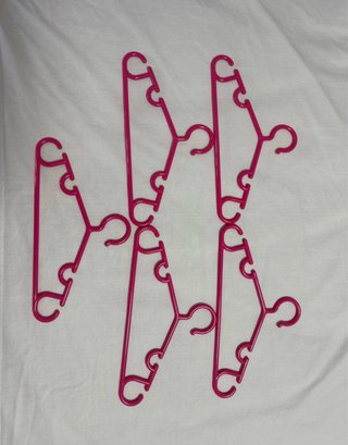 Pack de 5 perchas pequeñas rosas