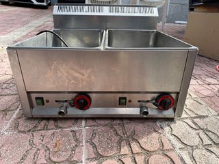 Calentador de comidas doble de acero