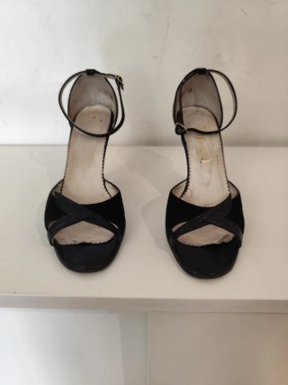 Sandalias de Tacón Negras Talla 39