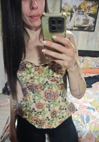 Corset Zara Estampado Floral Talla S nuevo
