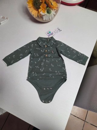 Body bimbo verde con colletto