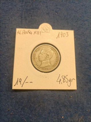 Moneda 1 Peseta Alfonso XIII 1903